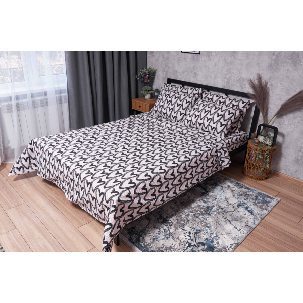 Фото - Комплект постільної білизни Moon&Star Жатка Pink Love 200х220 (MS-820001927) Фото - Комплект постільної білизни Moon&Star Жатка Pink Love 200х220 (MS-820001927)