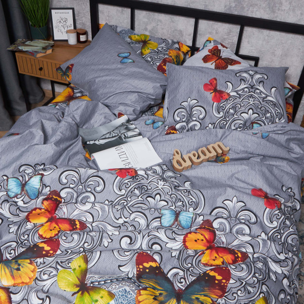 Фото - Комплект постільної білизни Moon&Star Мікросатин Premium Butterfly Dream King Size 220x240 нав. 4х50х70 (MS-820008153)