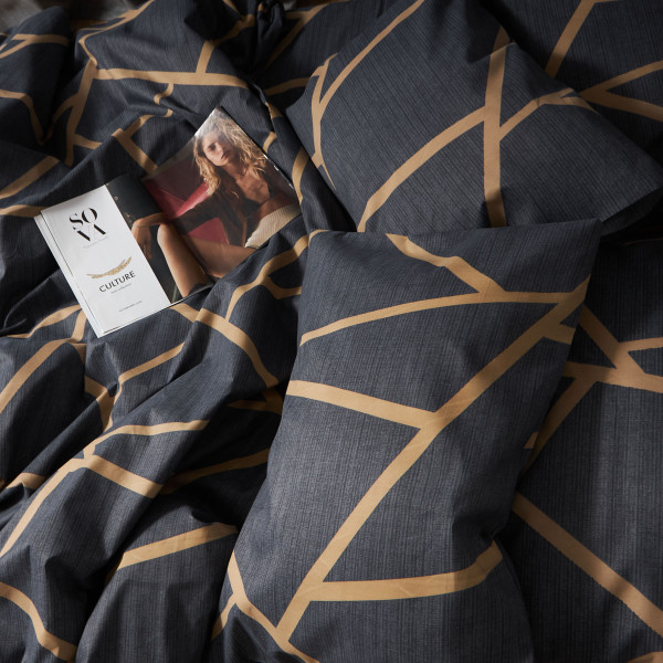 Фото - Комплект постільної білизни Moon&Star Premium Deep Blue Luxe 143х210х2 нав. 4х70х70 (MS-820009899)