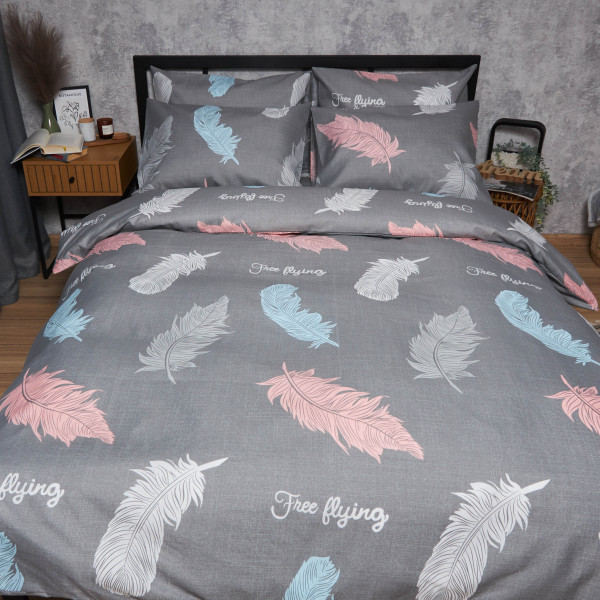 Фото - Комплект постільної білизни Moon&Star Мікросатин Premium «Feather Touch» 175х210 см нав. 2х40х60 (MS-820007635)