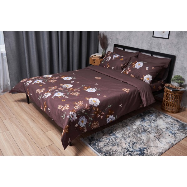 Фото - Комплект постільної білизни Moon&Star Premium Floral Mocha King Size 220x240 (MS-820005026)