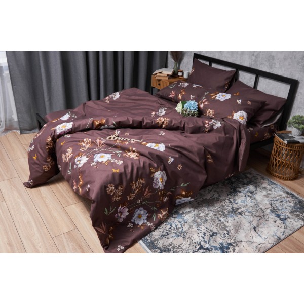 Фото - Комплект постільної білизни Moon&Star Premium Floral Mocha King Size 220x240 (MS-820005026)