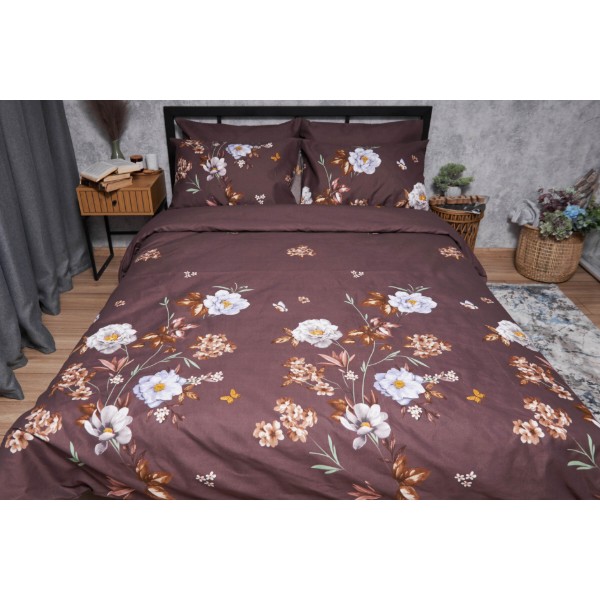 Фото - Комплект постільної білизни Moon&Star Premium Floral Mocha King Size 220x240 (MS-820005026)