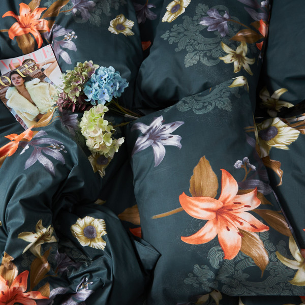 Фото - Комплект постільної білизни Moon&Star Мікросатин Premium Floral Nocturne 175х210 см нав. 40х60 2 шт. (MS-890000681)