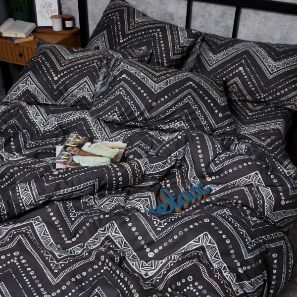 Фото - Комплект постільної білизни Moon&Star Мікросатин Premium «Geometric Grace» 143х210 см нав. 2х50х70 (MS-820007786)