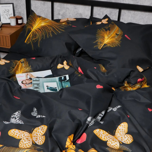 Фото - Комплект постельного белья Moon&Star Микросатин Premium Golden Flutter 143х210 см нав. 2х70х70 (MS-820007822)