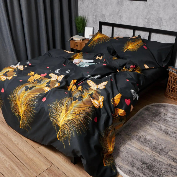 Фото - Комплект постельного белья Moon&Star Микросатин Premium Golden Flutter 143х210 см нав. 4х50х70 (MS-820007823)