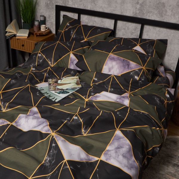 Фото - Комплект постельного белья Moon&Star Premium Golden Marble 143х210х2 нав. 4х70х70 (MS-820009934)