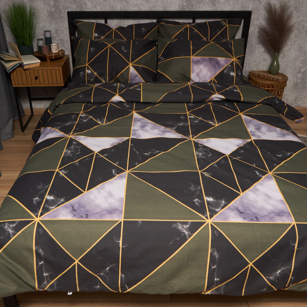 Фото - Комплект постельного белья Moon&Star Микросатин Premium Golden Marble 150х220 нав. 50х70 см 2 шт. (MS-880000565)