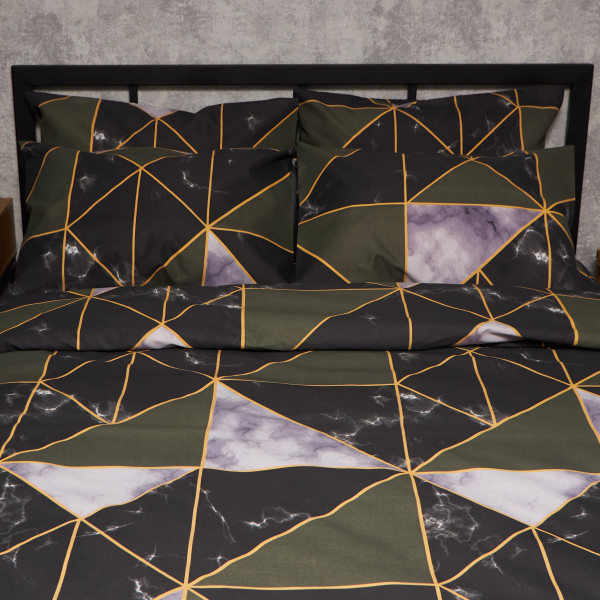 Фото - Комплект постельного белья Moon&Star Микросатин Premium Golden Marble 150х220 нав. 50х70 см 2 шт. (MS-880000565)