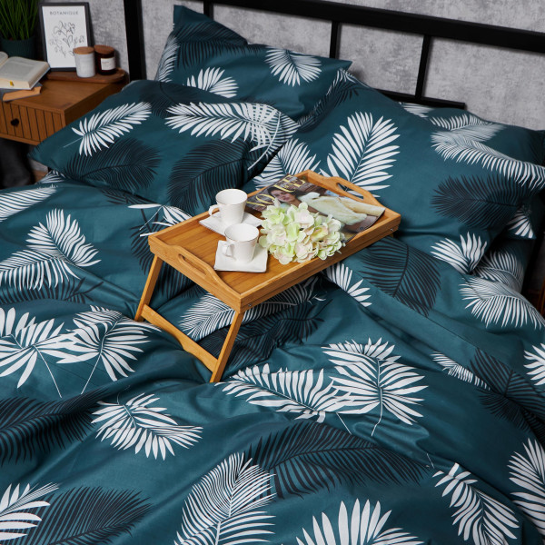 Фото - Комплект постільної білизни Moon&Star Мікросатин Premium «Green Oasis» 160х220 нав. 2х40х60 (MS-820007860)