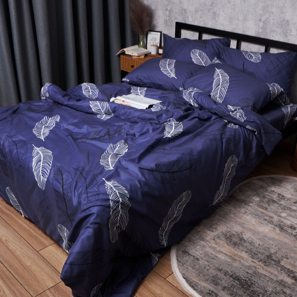 Фото - Комплект постільної білизни Moon&Star Мікросатин Premium Night Feathers 160х220 нав. 4х70х70 (MS-820007969)
