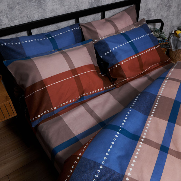 Фото - Комплект постільної білизни Moon&Star Мікросатин Premium Plaid Perfection 175х210 см 50х70 2 шт. (MS-890000652)