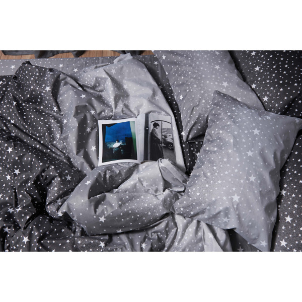 Фото - Комплект постільної білизни Moon&Star Мікросатин Premium «Starry Night» 143х210 см нав. 2х40х60 (MS-820005125)