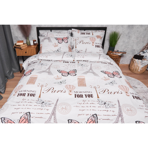 Фото - Комплект постільної білизни дитячий Moon&Star Ranforce Elite Paris For You 110х140 нав. 2х40х60 (MS-830000165)