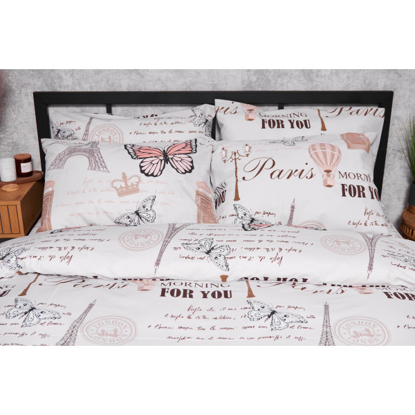 Фото - Комплект постільної білизни дитячий Moon&Star Ranforce Elite Paris For You 110х140 нав. 2х40х60 (MS-830000165)