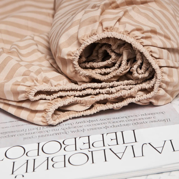 Фото - Простынь полуторная Moon&Star Sand Lines Бязь Gold Люкс 140х190х25 см (MS-850001389)