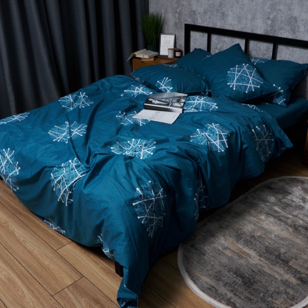 Фото - Комплект постільної білизни Moon&Star Satin Elit «Crystal Threads» 160х220х2 см нав. 2х70х70 (MS-820008292)