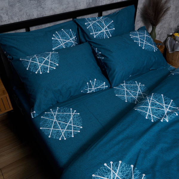 Фото - Комплект постільної білизни Moon&Star Satin Elit Crystal Threads 143х210 нав. 4х70х70 (MS-820008279)