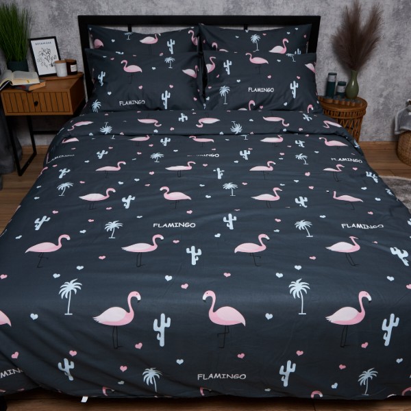 Фото - Комплект постельного белья Moon&Star Satin Elit Flamingo 143х210х2 (MS-820008321)