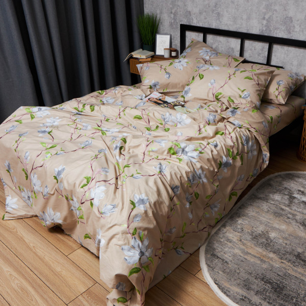 Фото - Комплект постільної білизни Moon&Star Satin Elit Magnolia Dream 143х210х2 нав. 2х70х70 (MS-820008427)