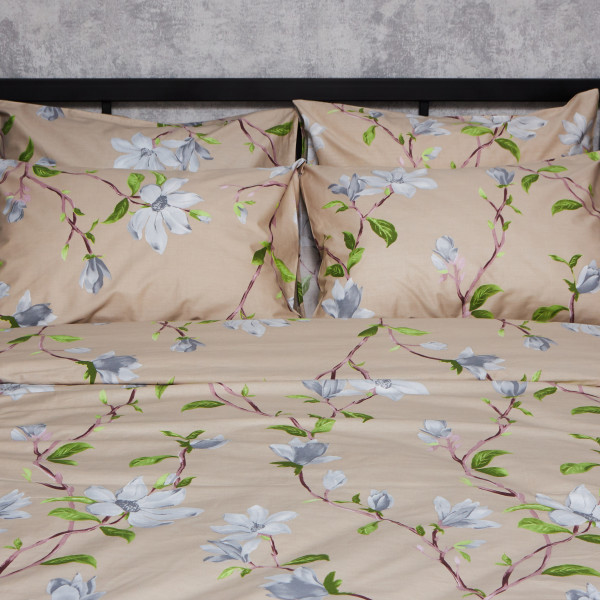 Фото - Комплект постільної білизни Moon&Star Satin Elit Magnolia Dream 143х210х2 нав. 2х70х70 (MS-820008427)