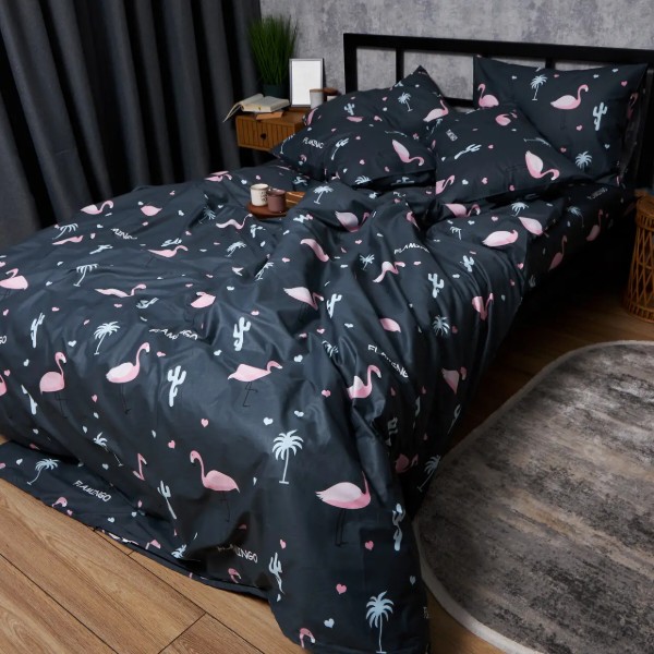 Фото - Пододеяльник полуторный евро Moon&Star Satin Elite Flamingo 160x220 см (MS-870000931)