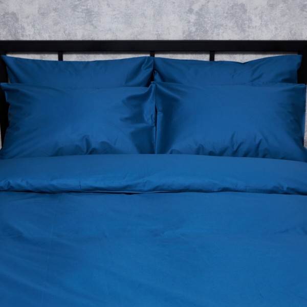 Фото - Комплект постельного белья Moon&Star Satin Premium Deep Blue 143х210х2 нав. 2х40х60 (MS-820008530)
