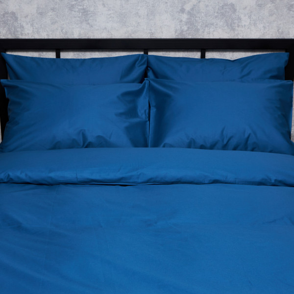 Фото - Комплект постільної білизни Moon&Star Satin Premium Deep Blue 143х210х2 нав. 2х70х70 (MS-820008532)