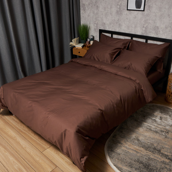 Фото - Комплект постільної білизни Moon&Star Satin Premium Mocha Mood 143х210х2 нав. 2х40х60 (MS-820010070)