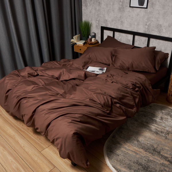 Фото - Комплект постільної білизни Moon&Star Satin Premium Mocha Mood143х210х2 нав. 2х50х70 (MS-820010071)