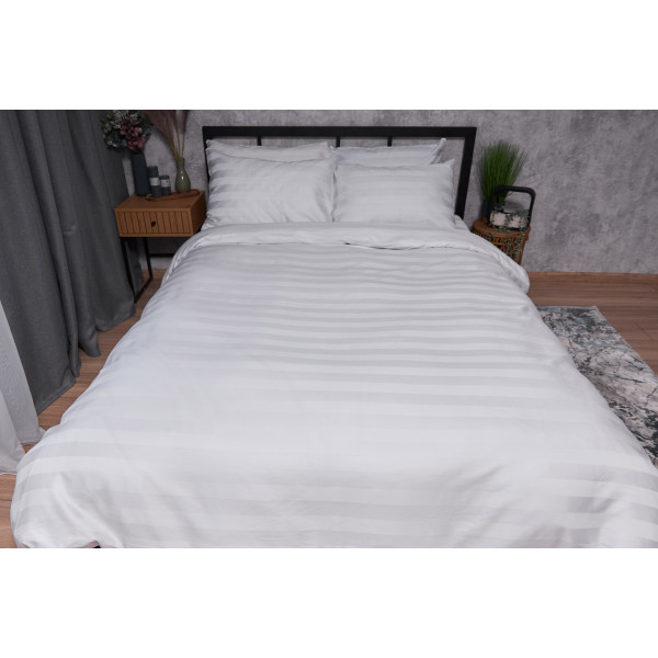 Фото - Комплект постільної білизни Moon&Star Satin Premium Royal White 160х220 нав. 4х70х70 (MS-820002952)
