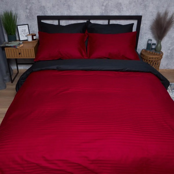 Фото - Пододеяльник полуторный Moon&Star Satin Stripe Dark Romance 143x210 см (MS-870000965)
