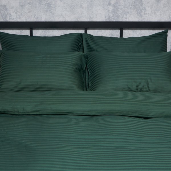 Фото - Комплект постельного белья Moon&Star Satin Stripe Mystic Green 143х210х2 нав. 2х50х70 (MS-820008636)