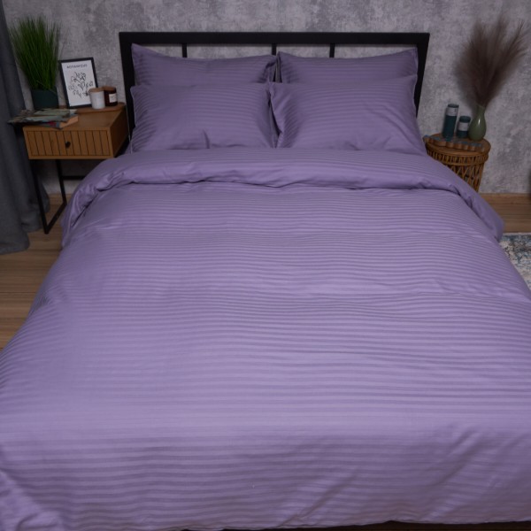 Фото - Комплект постельного белья Moon&Star Satin Stripe Soft Lilac 143х210х2 нав. 2х40х60 (MS-820008705)