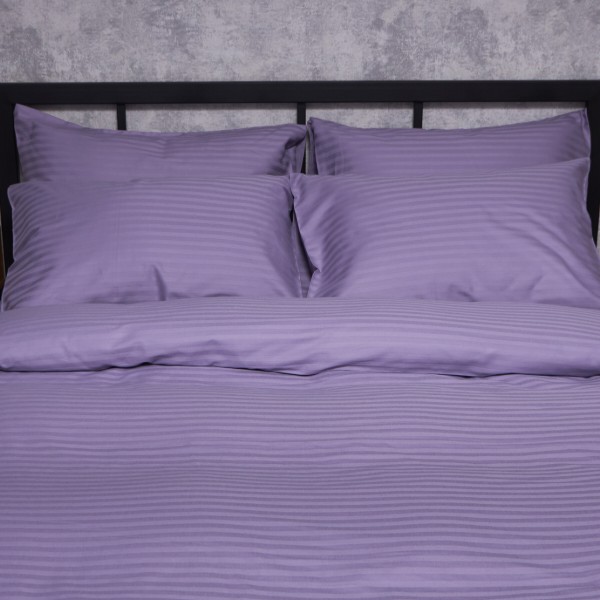 Фото - Комплект постельного белья Moon&Star Satin Stripe Soft Lilac 143х210х2 нав. 2х40х60 (MS-820008705)