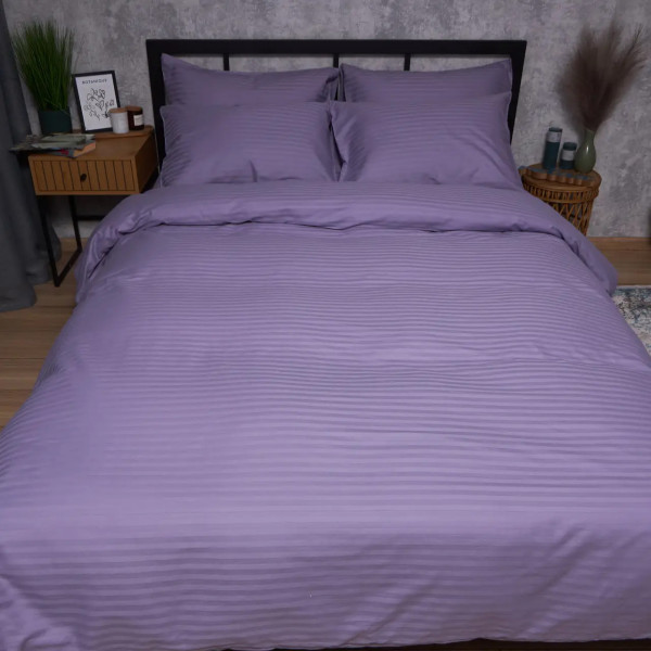 Фото - Підковдра полуторна євро Moon&Star Satin Stripe Soft Lilac 160x220 см (MS-870000986)