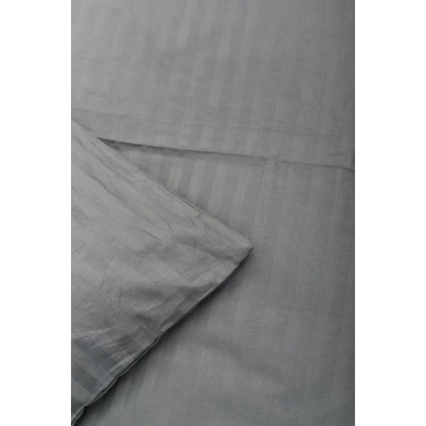 Фото - Комплект постільної білизни дитячий Moon&Star Satin Stripe, Stripe Gray 110х140 нав. 2х50х50 (MS-830000210)