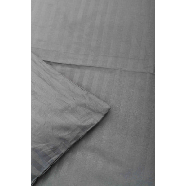 Фото - Комплект постільної білизни Moon&Star Satin Stripe Stripe Gray 160х220 нав. 4х70х70 (MS-820003664)