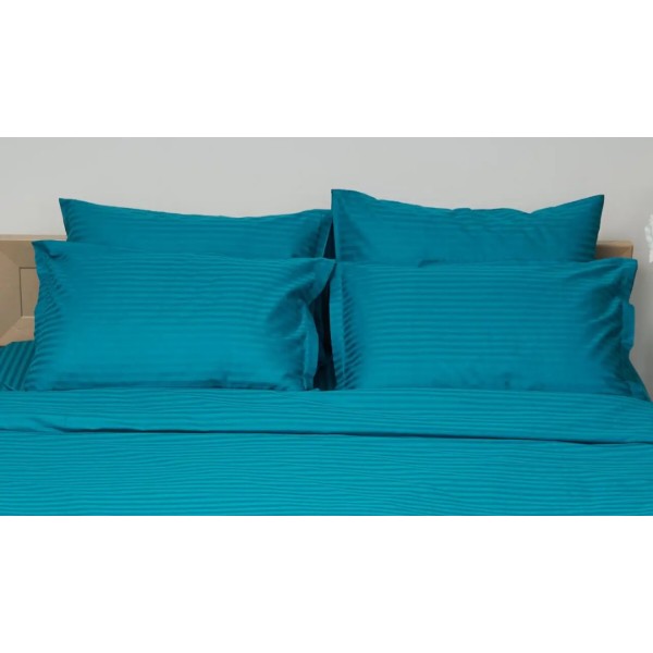 Фото - Наволочка Moon&Star Satin Stripe Turkish Blue 50х70 2 шт. (MS-840000429)