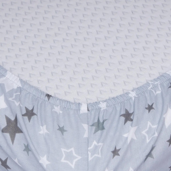 Фото - Простынь двуспальная Moon&Star на резинке Silver Stars Бязь Gold Люкс 180х200х20 см (MS-850000896)