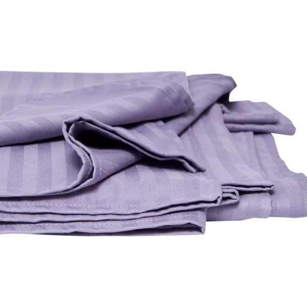 Фото - Простирадло двоспальне Moon&Star Soft Lilac Satin Stripe Gold Люкс 180х220 см (MS-860000257)
