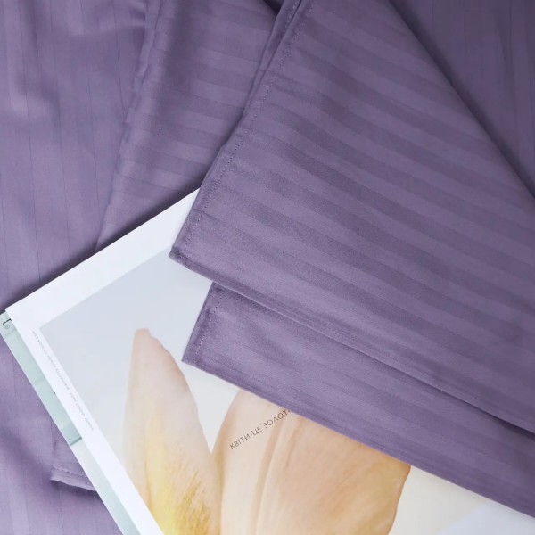 Фото - Простынь евро Moon&Star Soft Lilac Satin Stripe Gold Люкс 200х220 см (MS-860000258)