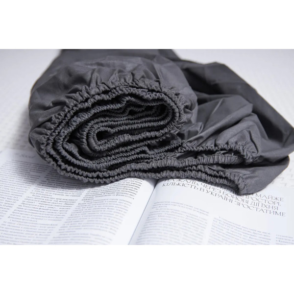 Фото - Простирадло односпальне Moon&Star на гумці Sweat Gray Бязь Gold Люкс 120х190х20 см (MS-850000527)