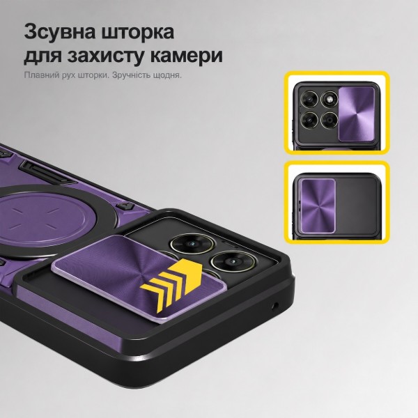Фото - Чехол для смартфона BeCover Full Guard Slide Magnetic for Motorola Moto G86 Purple (716400)