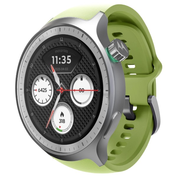 Фото - Смарт-часы Motorola Moto Watch Silver with Herbal Garden band Фото - Смарт-часы Motorola Moto Watch Silver with Herbal Garden band