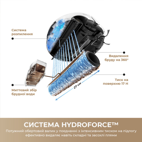 Фото - Робот-пылесос моющий Mova S70 Roller Black (RLZ12SE-Bl)