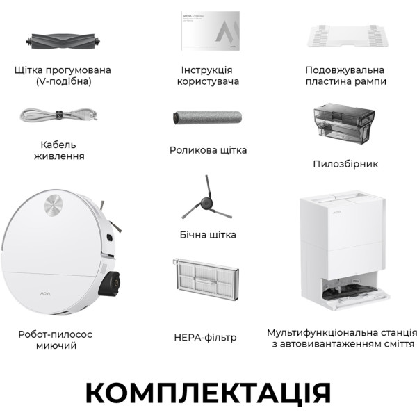 Фото - Робот-пылесос моющий Mova S70 Roller White (RLZ12SE-Wh)