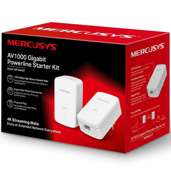 Фото - Powerline-адаптер Mercusys MP500 KIT