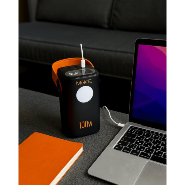 Фото - Батарея мобільна MAKE 100W PD+QC 60000 mAh Black (MPB-601BK)